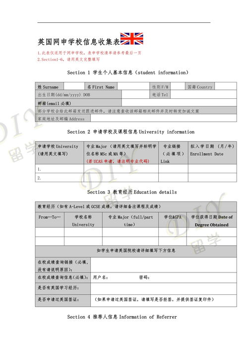 留学申请资料清单